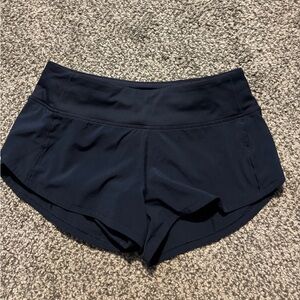 lululemon athletica Navy Speed Up Low Rise 2.5” Shorts